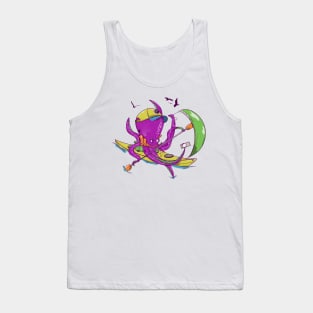 Octopus in a sea kayak Tank Top